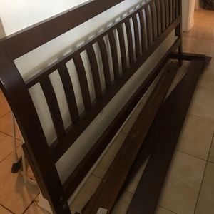 King bed frame and box spring